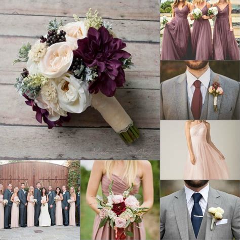 Maybe you would like to learn more about one of these? Dusty pink, mauve, grey, plum, and navy blue wedding ...