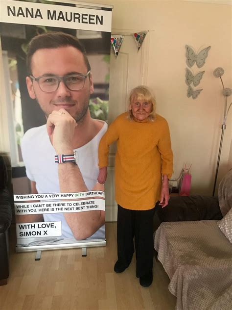 Grandson Surprises Nan With Huge Banner Of His Face To Celebrate Her Th Birthday The Us Sun