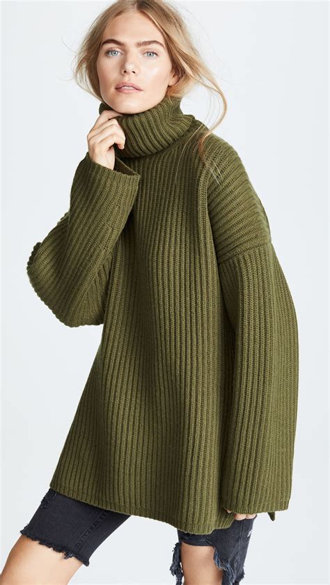 Acne Studios Oversized Turtleneck Sweater Shopbop Fashion Top