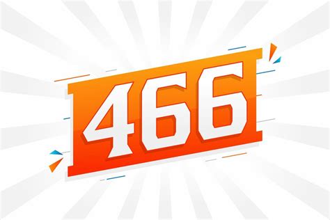 466 Number Vector Font Alphabet Number 466 With Decorative Element