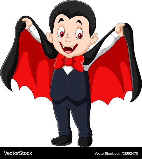 Cartoon Funny Vampire Isolated On White Background