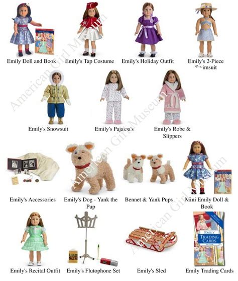 American Girl Museum Emily Collection American Girl Doll Sets American Girl Molly All