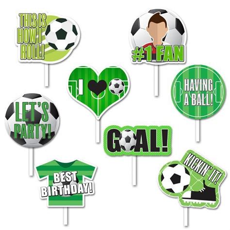 Soccer Props 8 Pack Soccer Theme Soccer Theme Parties Soccer