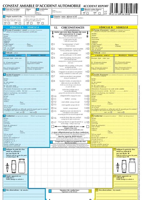 Constat Amiable Europeen Fr En