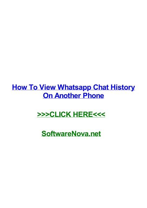 How To View Whatsapp Chat History On Another Phone By Jasontbovi Issuu