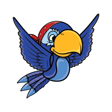 Printed Vinyl Blue Pirate Parrot Stickers Factory
