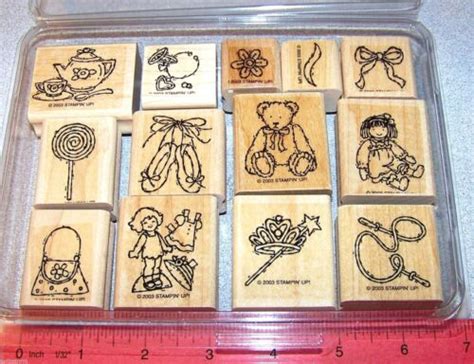 Teapot Purse Stamp Set Crown Flower Teddy Stampin Up Buttons Bows