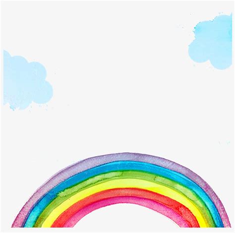 Paint Clipart Rainbow Sky Background Watercolor Free Transparent