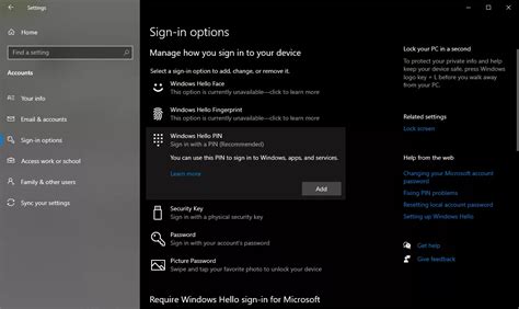 Cara Menggunakan Windows Hello Fingerprint Face Recognition Di Windows BLOG EDUKASI