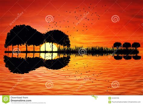 Coucher Du Soleil D'île De Guitare Photo stock - Image ...