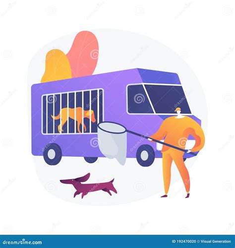 Animal Control Service Abstract Concept Vector Illustration Stock