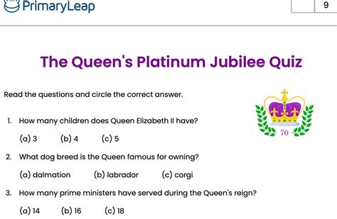 The Queens Platinum Jubilee Quiz My Blog