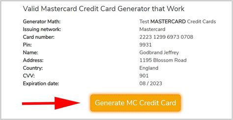 Our platform generates fake credit card numbers which are completely random. MASTERCARD Credit Card Generator, 100% Free Fake MASTERCARD CC Numbers that Work