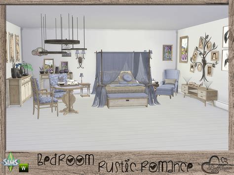 Some additional deco for the rustic romance bedroom set. Rustic Romance Bedroom by BuffSumm at TSR » Sims 4 Updates
