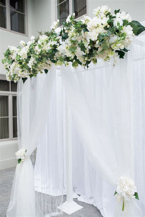 Natural White Hydrangea Wedding Arch Accent Hydrangeas Wedding White