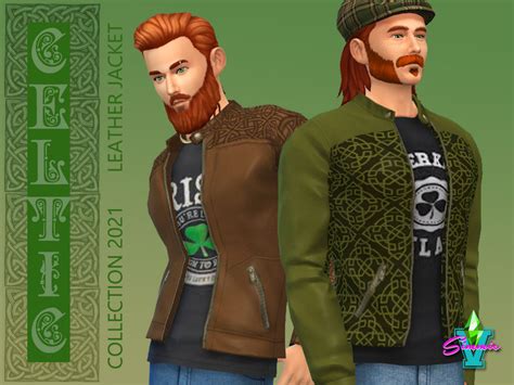 Celtic Leather Jacket By Simmiev At Tsr Sims 4 Updates