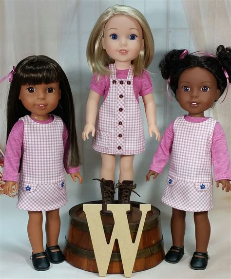 School Outfits For The Wellie Wishers Doll Clothes By Shirley Doll