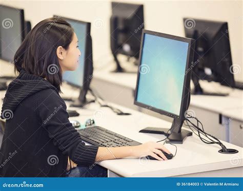 Student Working In Computer Lab Stock Photos Image 36184003