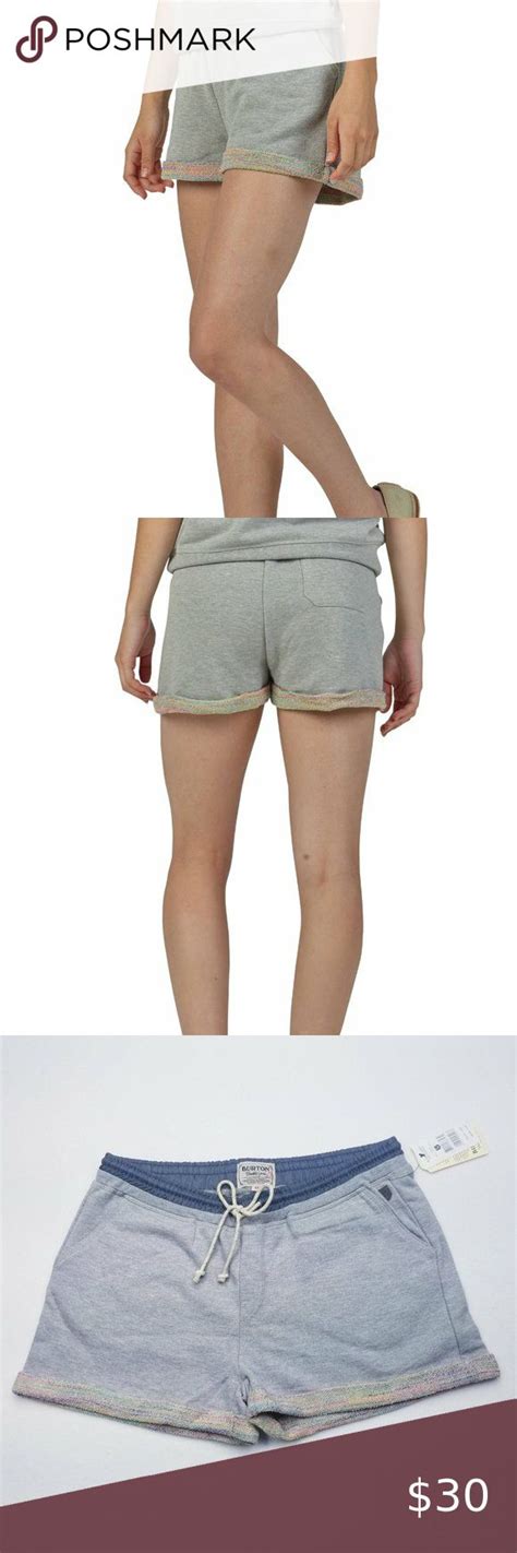 Burton Gray Heather Ambrose Shorts M NWT French Terry Fabric Shorts Fashion