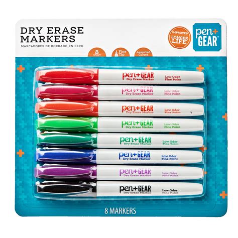 Pen Gear Fine Tip Dry Erase Markers Assorted Colors 8 Count
