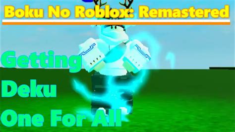 Getting Deku One For All Boku No Robloxremastered Youtube