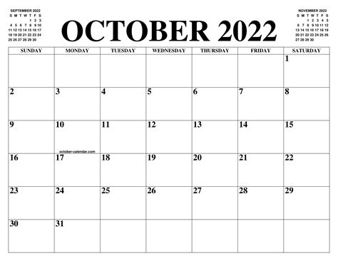 35 October 2022 Holiday Calendar Background My Gallery Pics