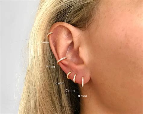 Huggie Hoop Earrings Gold Conch Hoop Cartilage Hoop Hoop Earrings