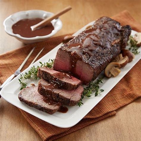 Beef tenderloin roast with cranberry balsamic sauce. Beef Tenderloin with Red Wine Sauce - Kroger | Recipe | Easy smoothie recipes, Red wine sauce ...