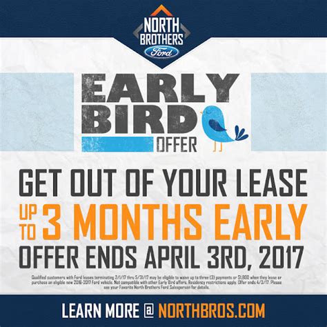 North Brothers Chronicle Early Bird Lease Turn In Program At North