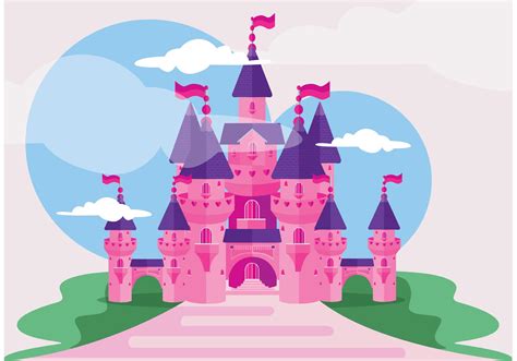 Pink Castle Vector Art Icons And Graphics For Free Download