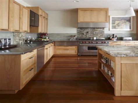 Wood Floor With Dark Kitchen Cabinets Hawnan Kitchen