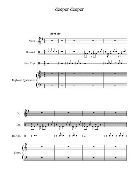 Deeper Deeper Dr＆clap Sheet Music For Voice Other Solo Download And Print In Pdf Or Midi