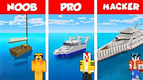 Minecraft Barco Noob Vs Pro Vs Hacker ⛵ ¿quiÉn GanarÁ Esta Carrera