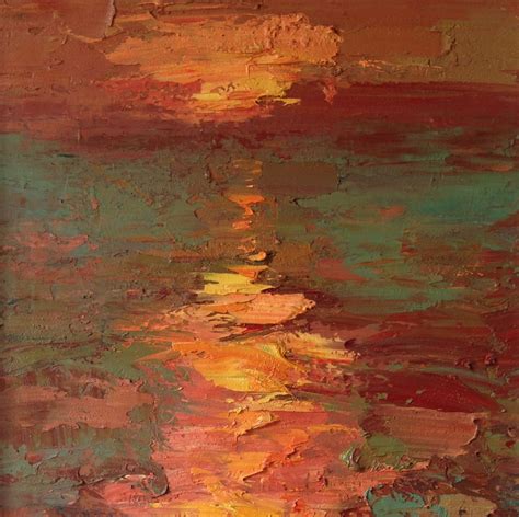 Red Sunset Oil Painting Abstract Painting Canvas By Agostinoveroni