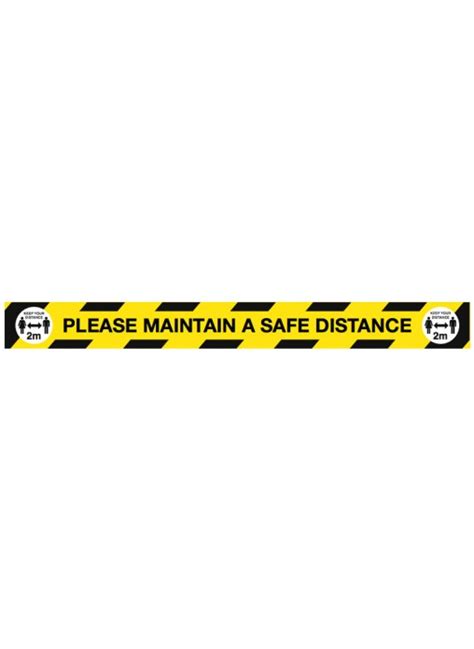 Maintain A Safe Distance Floor Graphic 2m