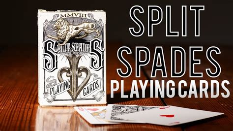 Let's count how many of the spades _symbol_ or icon is in a deck of cards: Deck Review - David Blane Split Spades Black Playing Cards - YouTube
