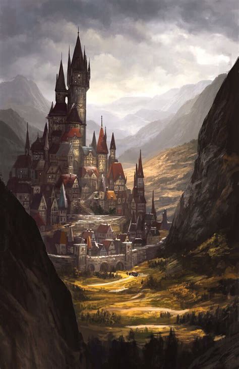 67 Fantasy And Medieval Buildings Cities And Castles Concept Art To