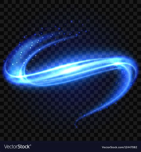 Blue Lamp Glow Energy Flow Speed Lines Light Vector Image