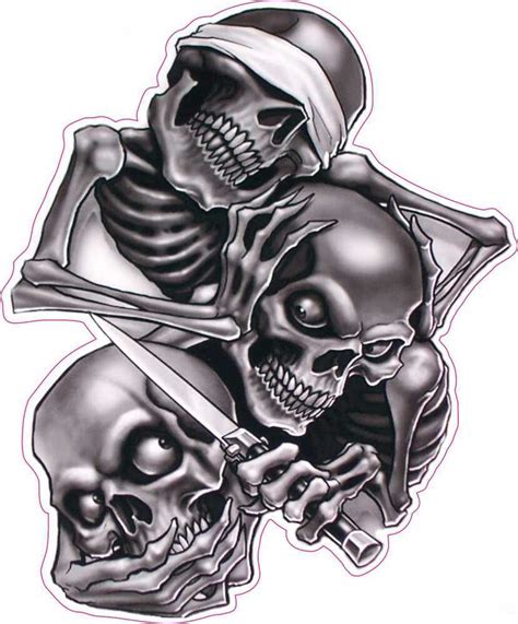 (besides the fact that you chose. See No, Hear No, Speak No Evil Skull Tattoo Vinyl Sticker ...