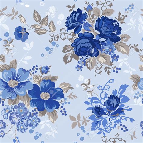 Wallpaper Vintage Blue Floral Background Patterns And Prints Vintage