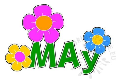 Clip Art Month Of May Coloring Page
