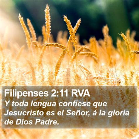 Filipenses 211 Rva Y Toda Lengua Confiese Que Jesucristo Es El
