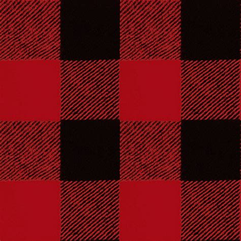 Red And Black Check Fabric Buffalo Check Flannel By