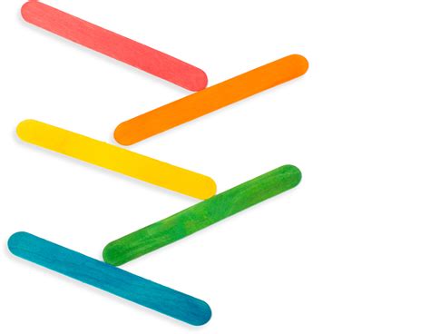 Popsicle Stick Crafts Png 5 Popsicle Sticks Colored Clipart Full