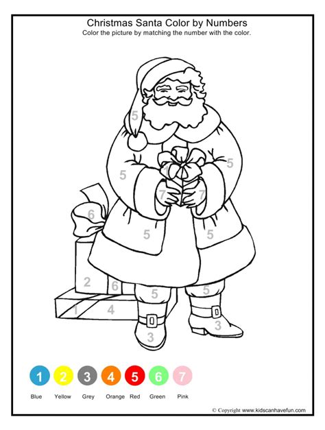 Kids love to color by numbers and we've got a bunch for you to choose from. Color By Numbers Worksheets Christmas - coloring pages ...