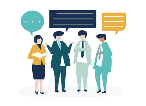 Character Of Business People Having A Discussion Illustration