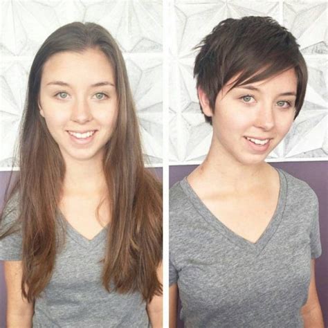 Before After Short Hair Photos Long To Short Hair