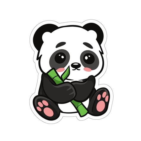Happy Panda Sticker Baby Panda Laptop Sticker Panda Lover Etsy