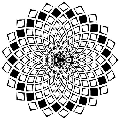 Mandala With White And Black Elements Mandalas With Geometric Patterns