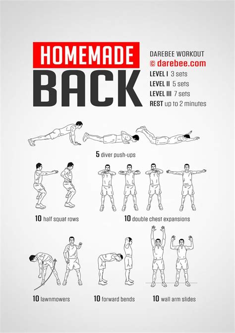 Homemade Back Workout Darebee Back Workout Back Workout Routine